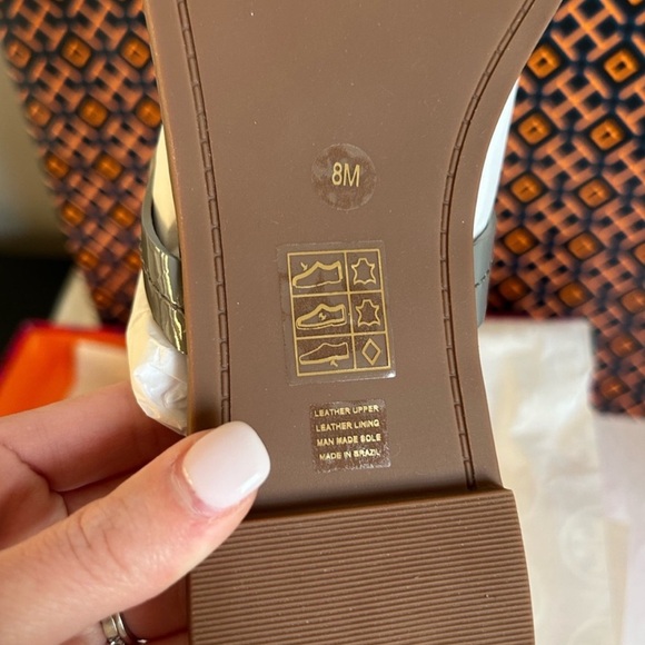 Tory Burch Miller Patent Leather Sandal Malta Gray Size 8 - Picture 9 of 11